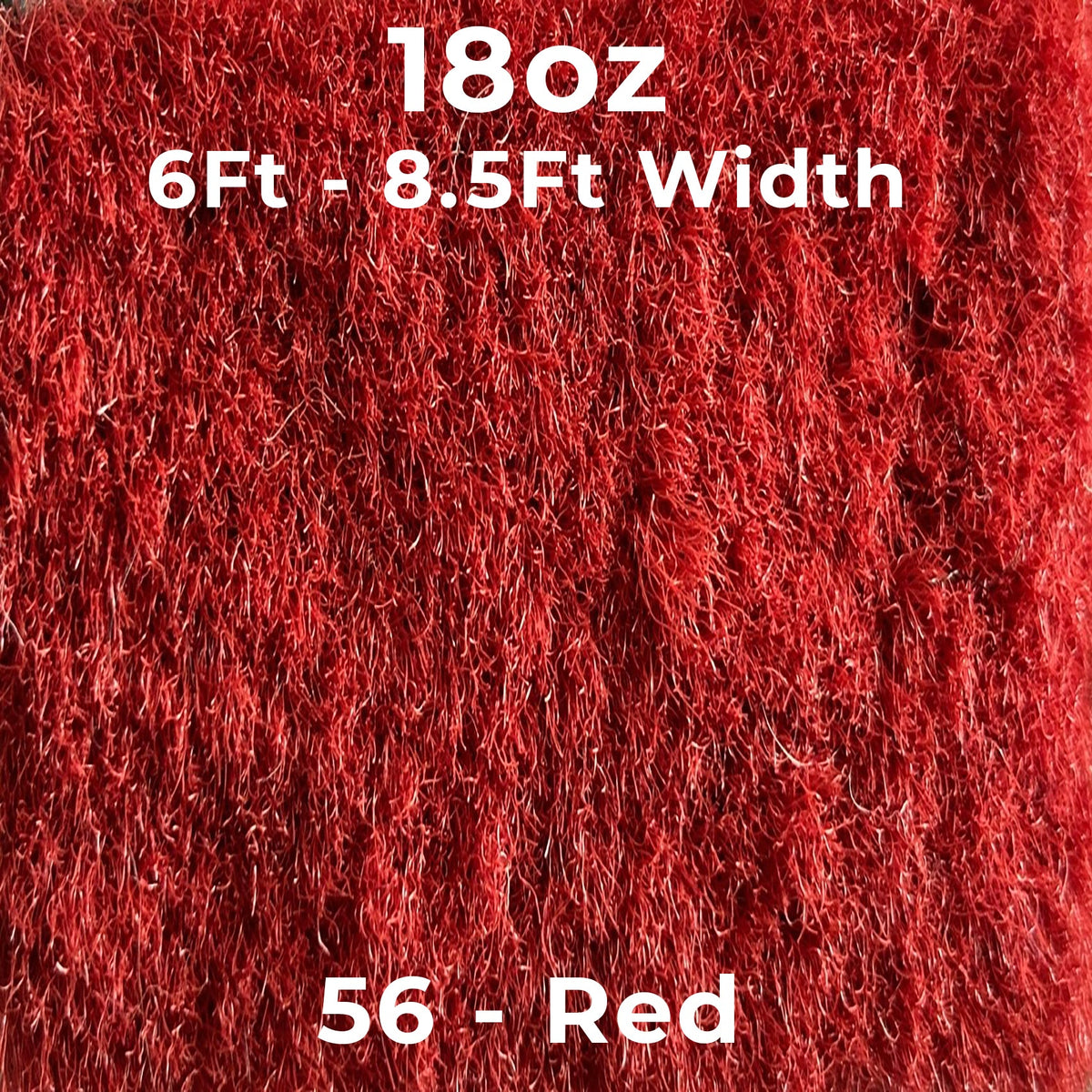 18oz Boat Carpet - 56 Red Color - 6Ft & 8.5Ft Width – 'Cuda