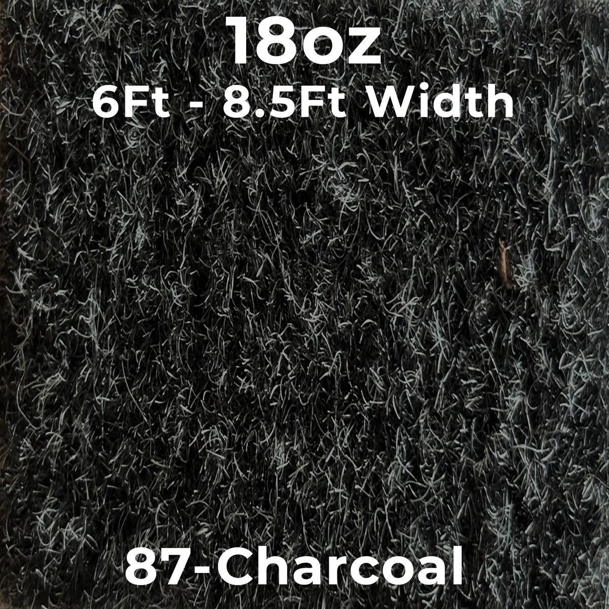 18oz Boat Carpet - 87 Charcoal Color - 6Ft & 8.5Ft Width – 'Cuda
