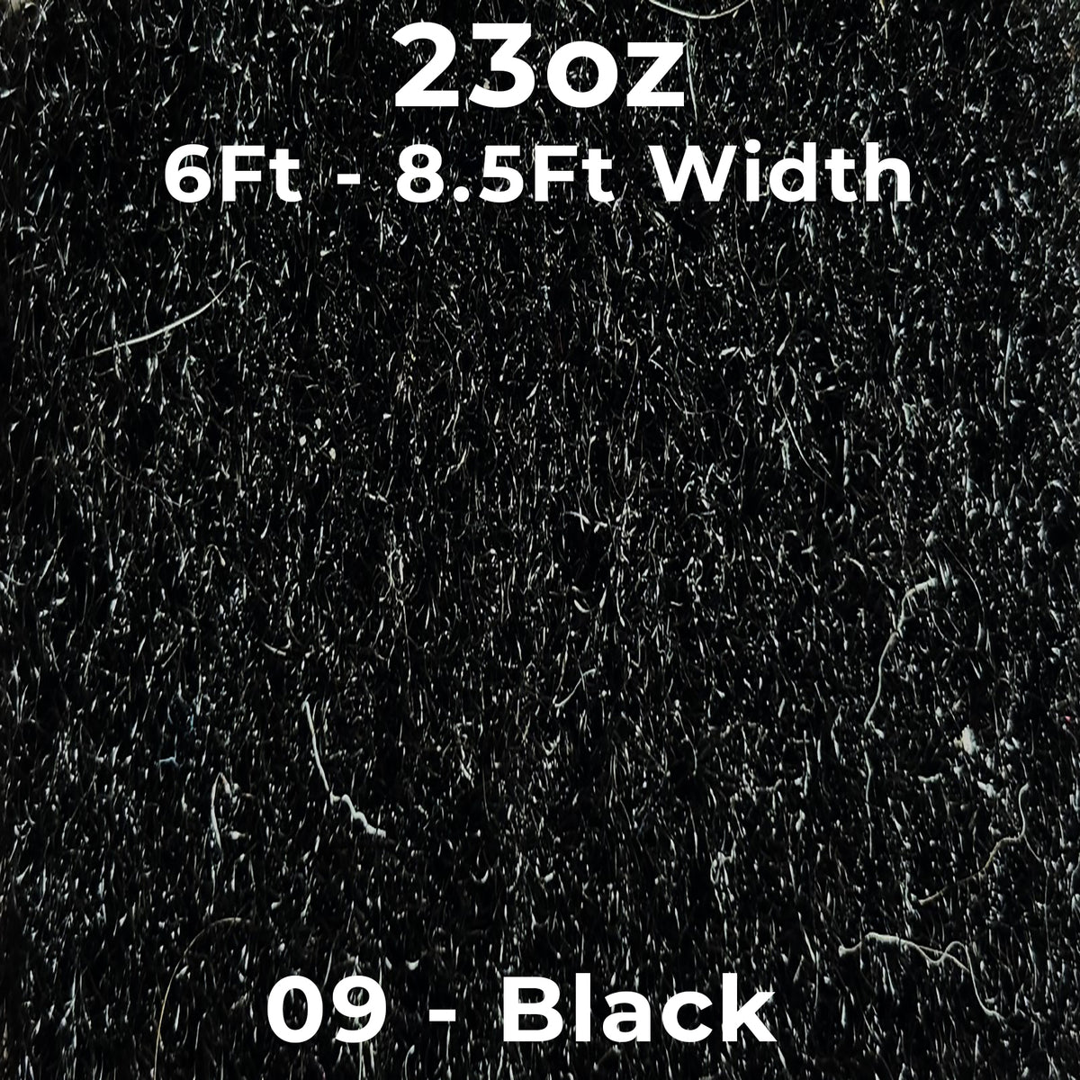 23oz Boat Carpet - 09 Black - 6Ft & 8.5Ft Width – 'Cuda Powersports