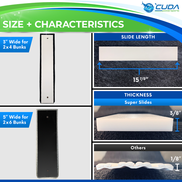 White Bunk Slick Sizes