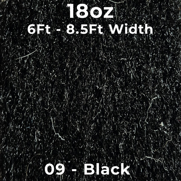 18oz Boat Carpet - 09 Black - 6Ft & 8.5Ft Width