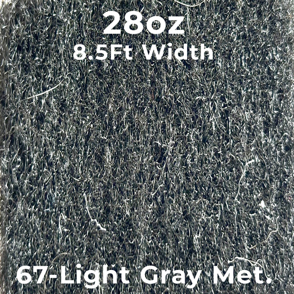 28oz Boat Carpet - 67 Light Gray Metallic - 8.5Ft Width ONLY