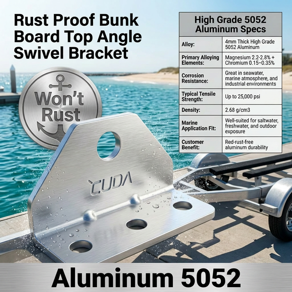 5052 aluminum boat trailer bunk bracket for marine trailer applications