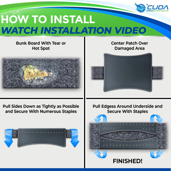 Boat Trailer Bunk Carpet PATCH - New Only From 'Cuda