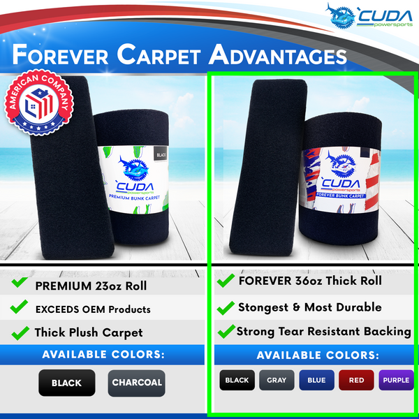 FOREVER Bunk Boards - 2"x4" (Pair) With Black FOREVER Carpet