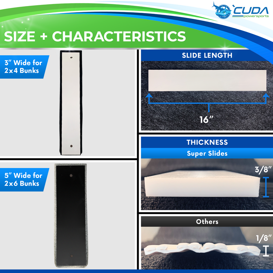 Bunk Slides for Boat Trailers (Super Slides) – 'Cuda Powersports