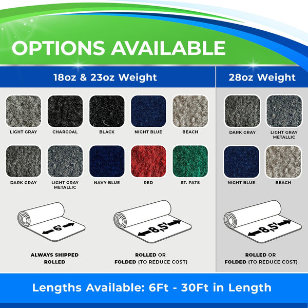 18oz Boat Carpet - 01 Beach - 6Ft & 8.5Ft Width