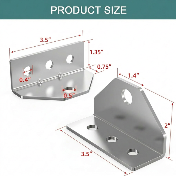 Boat trailer bunk bracket dimensions and mounting hole sizes