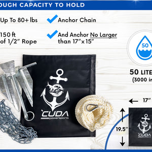 Cuda Boat Anchor Storage Bag 50 L - Heavy Duty