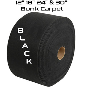 Custom Sized BLACK Bunk Carpet by Cuda Powersports
